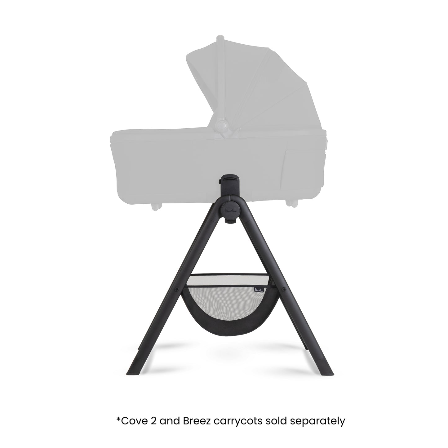 Folding carrycot stand in black, for use with silver cross cove 2 carrycot.