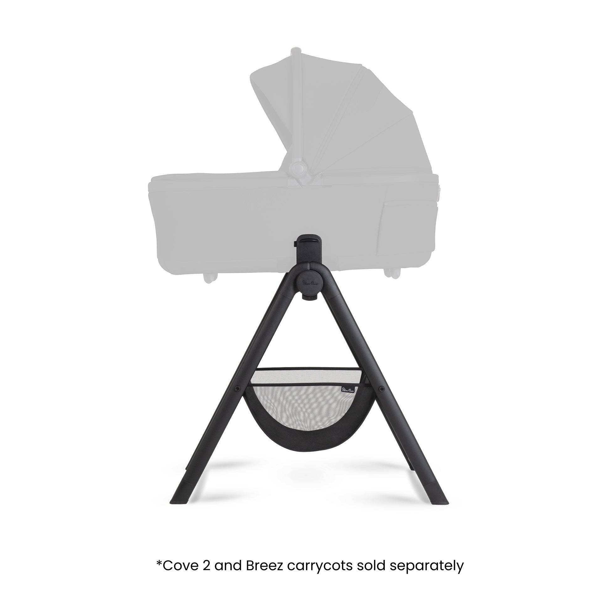 Folding carrycot stand in black, for use with silver cross cove 2 carrycot.