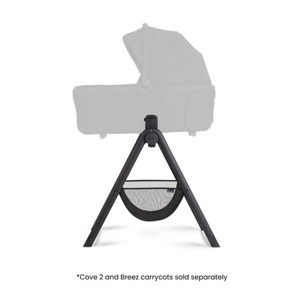 Folding carrycot stand in black, for use with silver cross cove 2 carrycot.