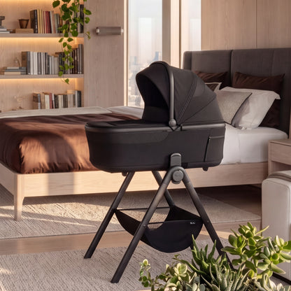 Folding carrycot stand in black, for use with silver cross cove 2 carrycot.