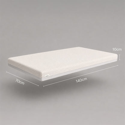 Cuddleco hypo allergenic poscket sprung mattress in white, to fit cot beds size 140cms x 70cms.
