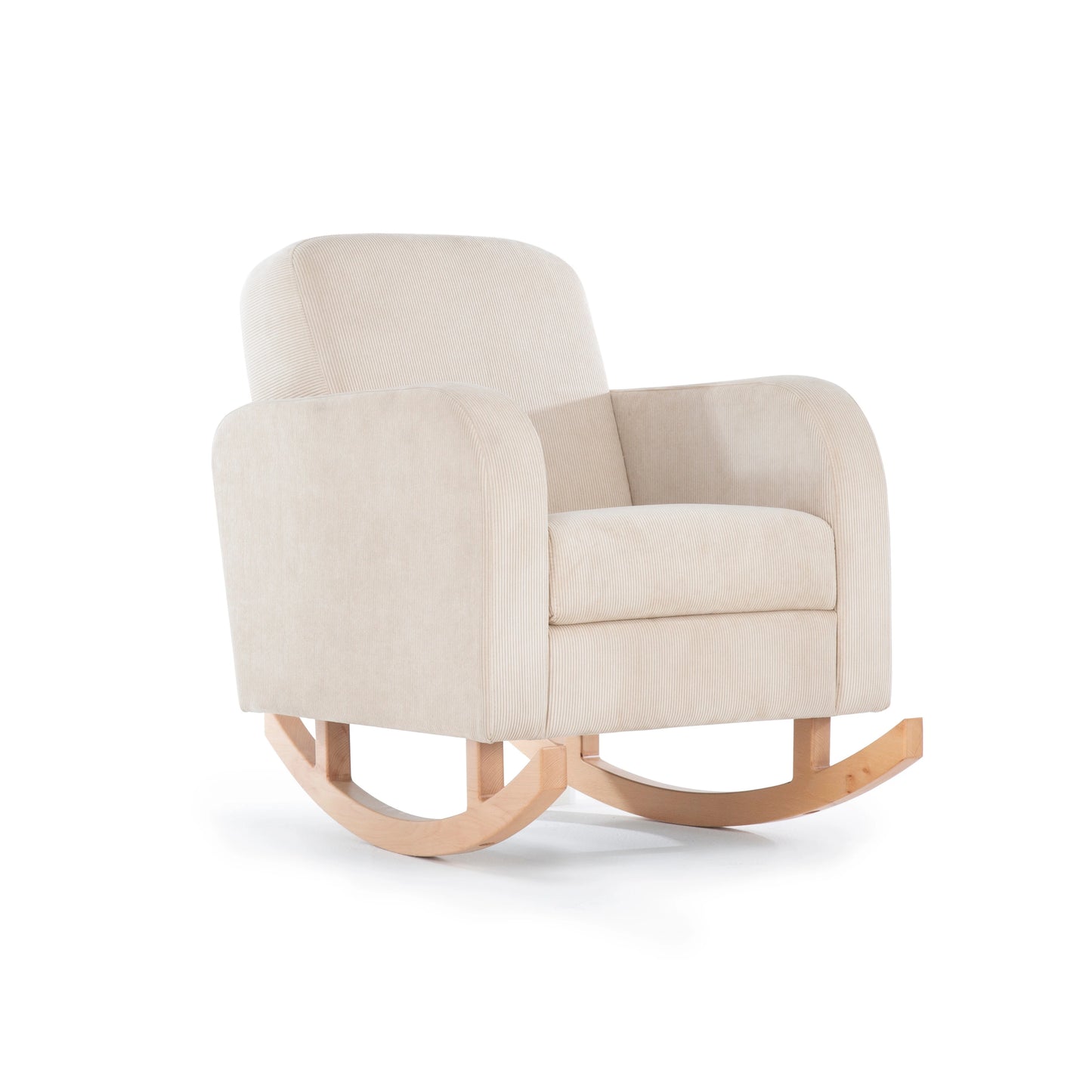 CuddleCo Etta nursing chair in sand colour way with rocking feet.