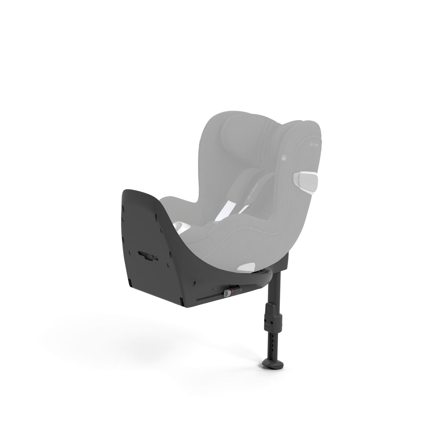 Cybex base t for a car seat in black highlighting what a car seat would look like when attached.