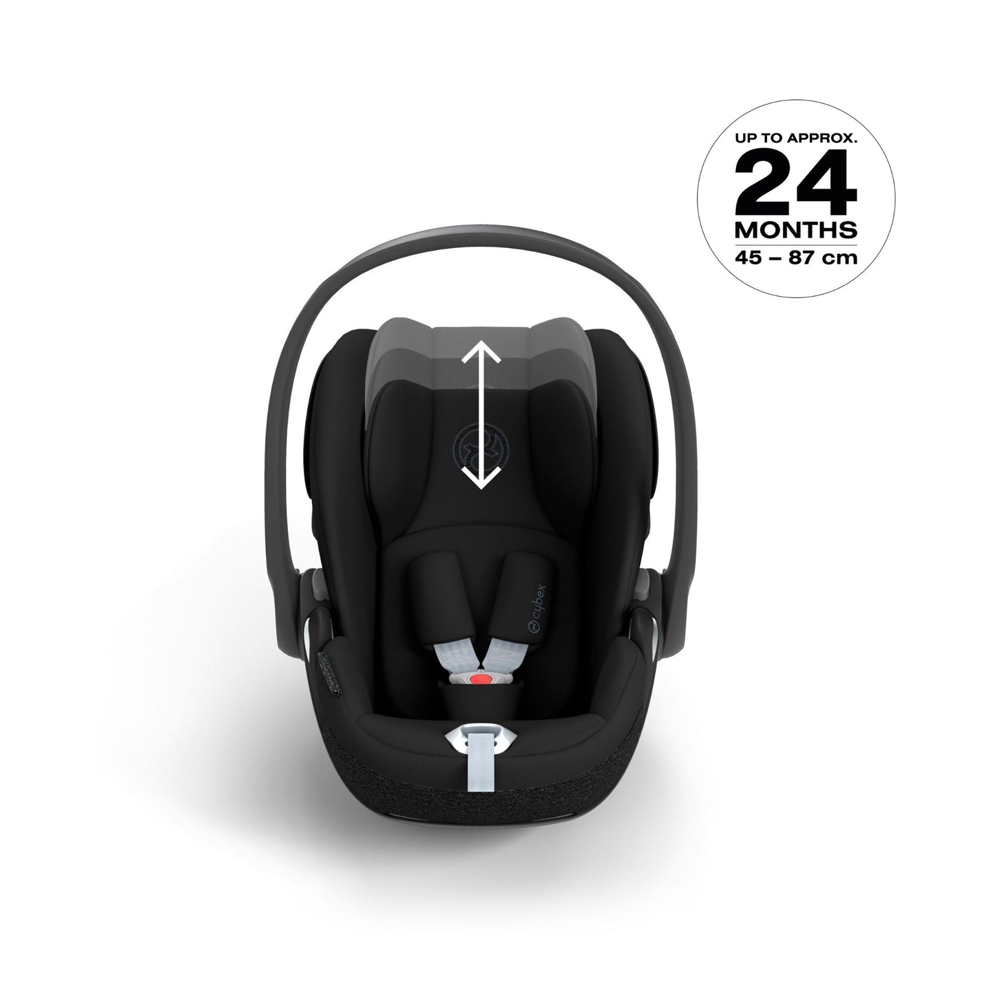 Cybex Cloud T car seat in sepia black, highlighting contemporary safety features.