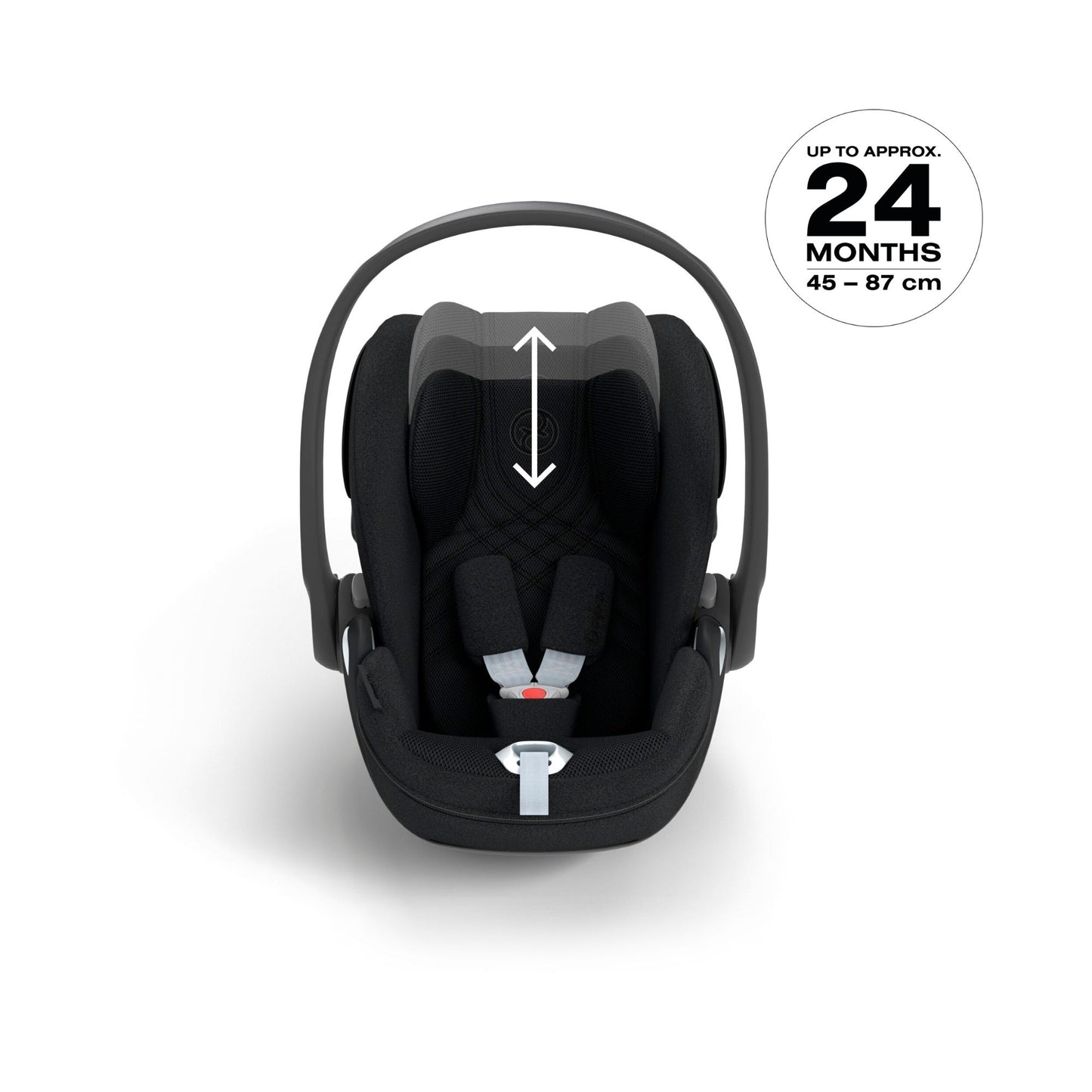 Cybex Cloud T car seat in sepia black plus, highlighting contemporary safety features.