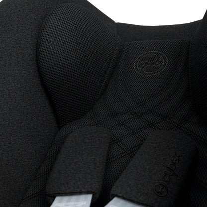 Cybex Cloud T car seat in sepia black plus, highlighting contemporary safety features.