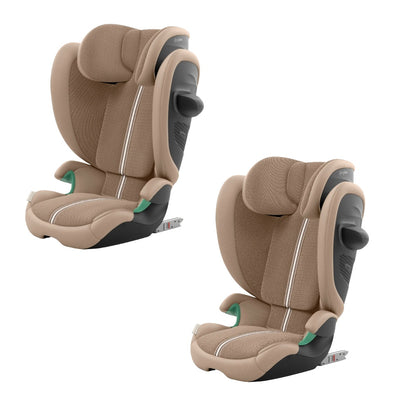 2 x Cybex solution G2 car seats in almond beige plus colourway.
