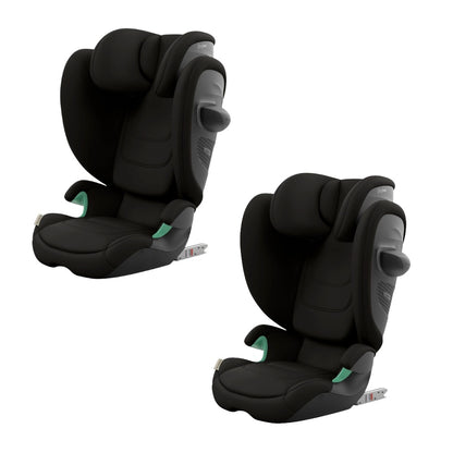 2 x Cybex solution G2 car seats in magic black plus colourway.