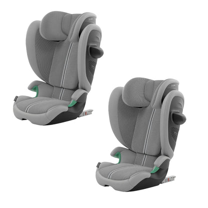 2 x Cybex solution G2 car seats in stone grey plus colourway.