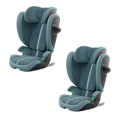 2 x Cybex solution G2 car seats in stormy blue plus colourway.