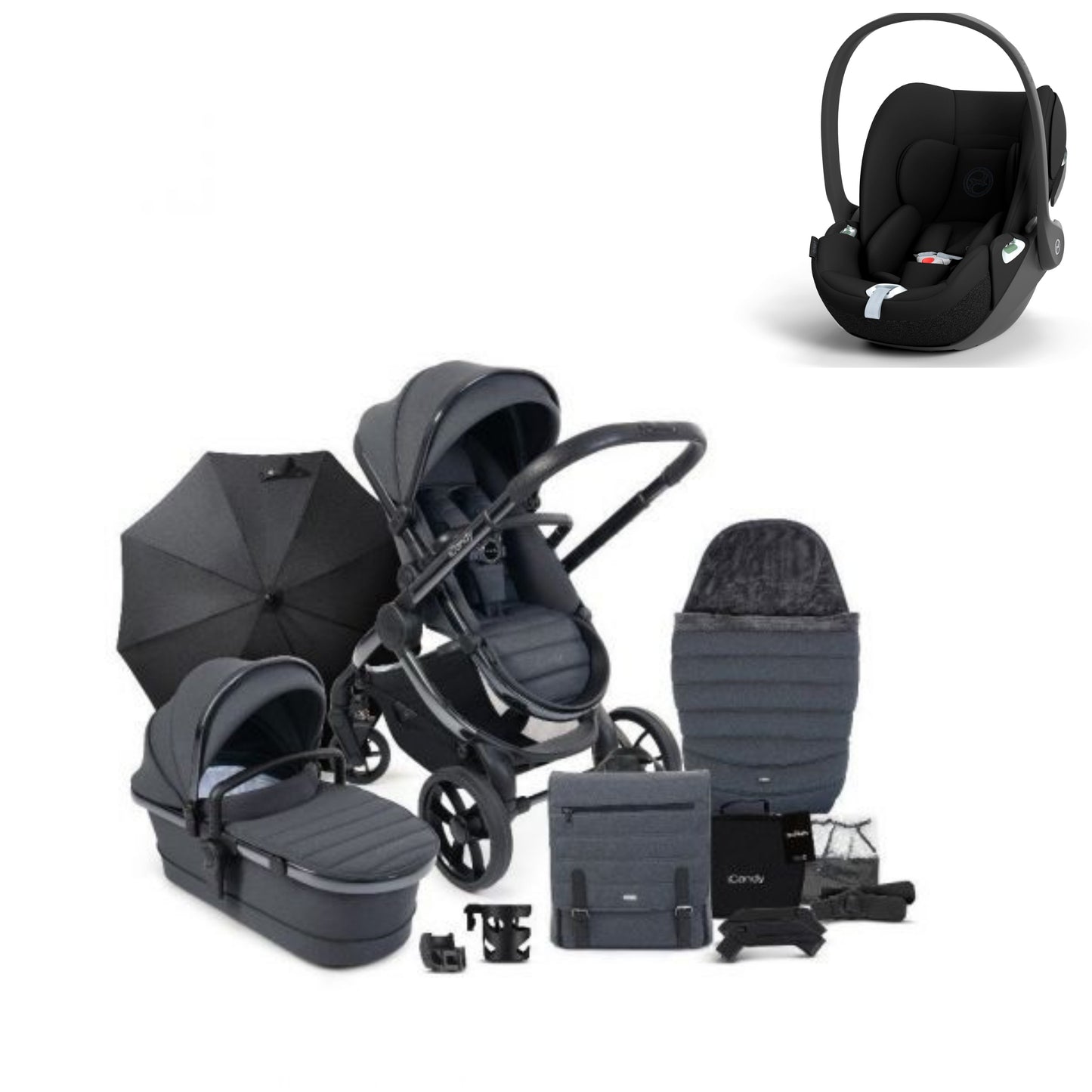 iCandy Peach 7 Dark Grey Cloud T Travel System