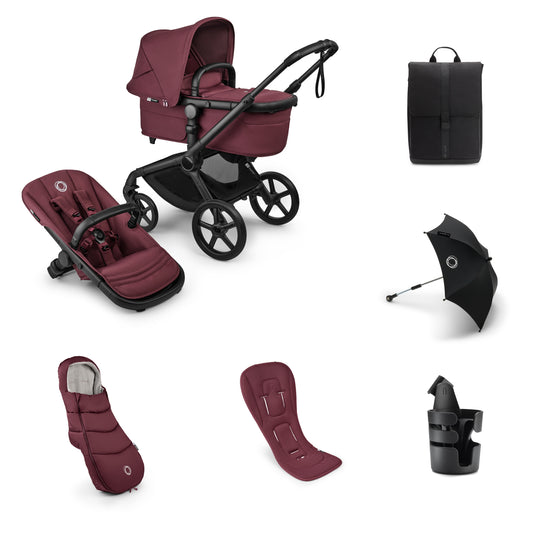 Bugaboo Fox 5  Renew Complete Bundle Dark Cherry