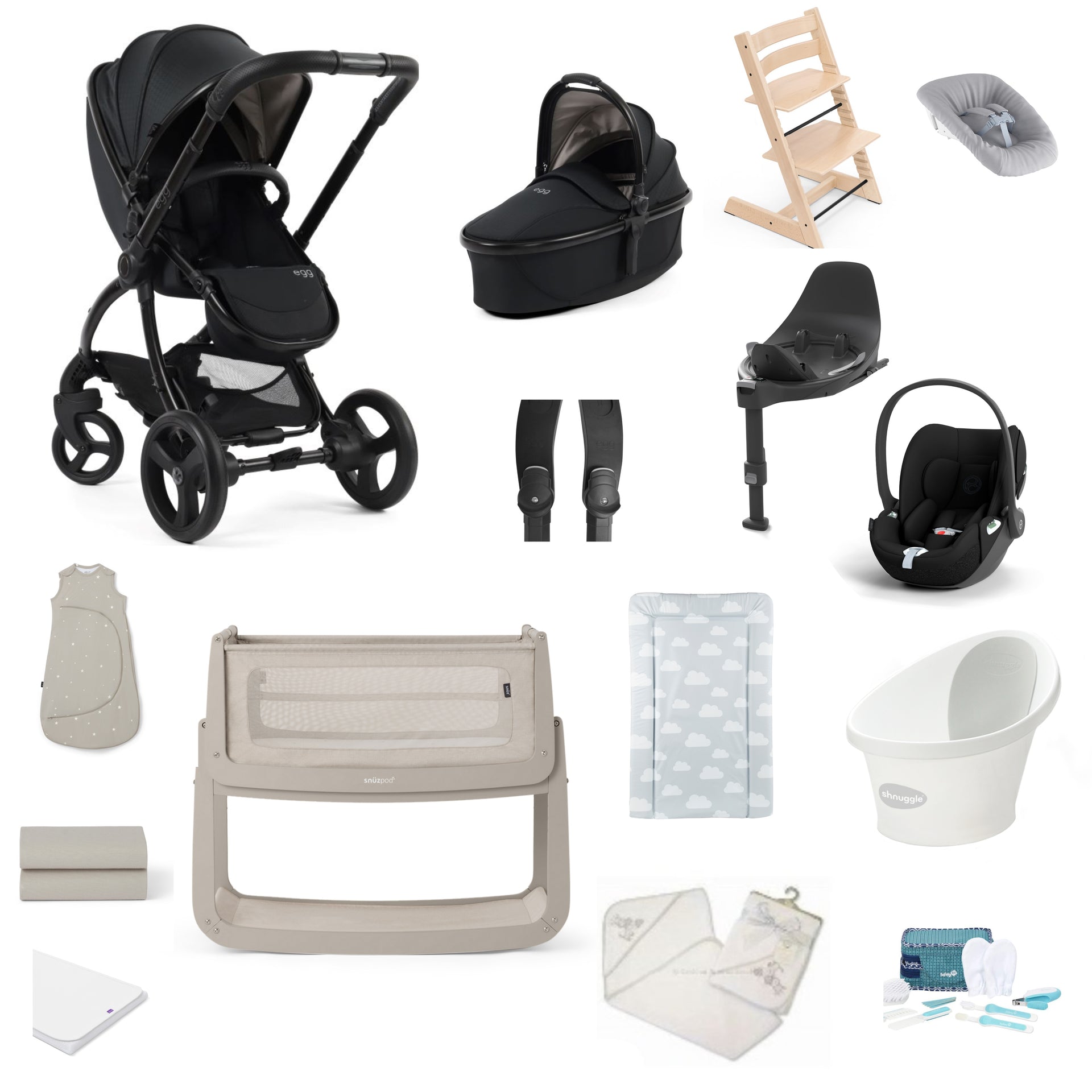 Egg®3 Stroller Bundle Houndstooth Black Premium Bundle – Eclipse