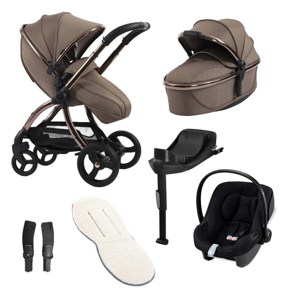 Egg3 in mink brown colourway with all babies essentials.