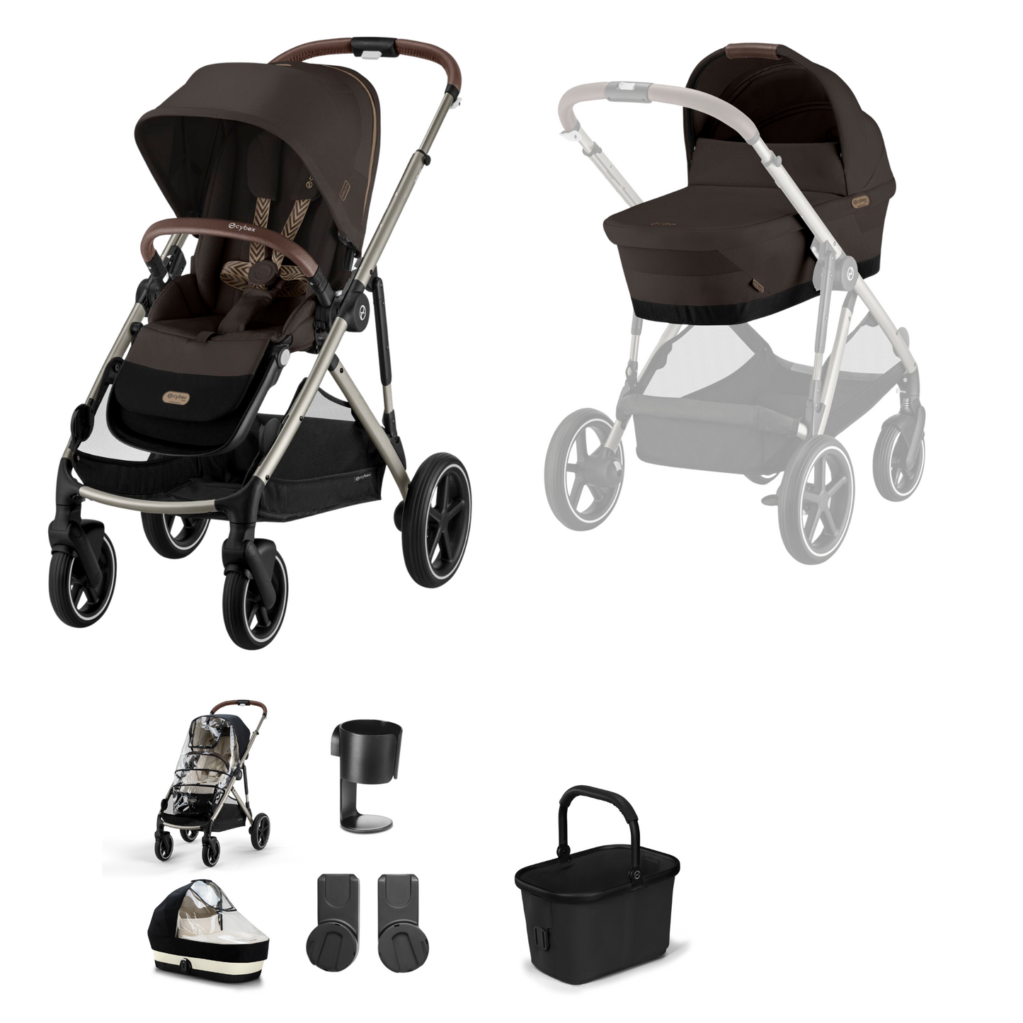 Cybex Gazelle Chocolate Brown Bundle