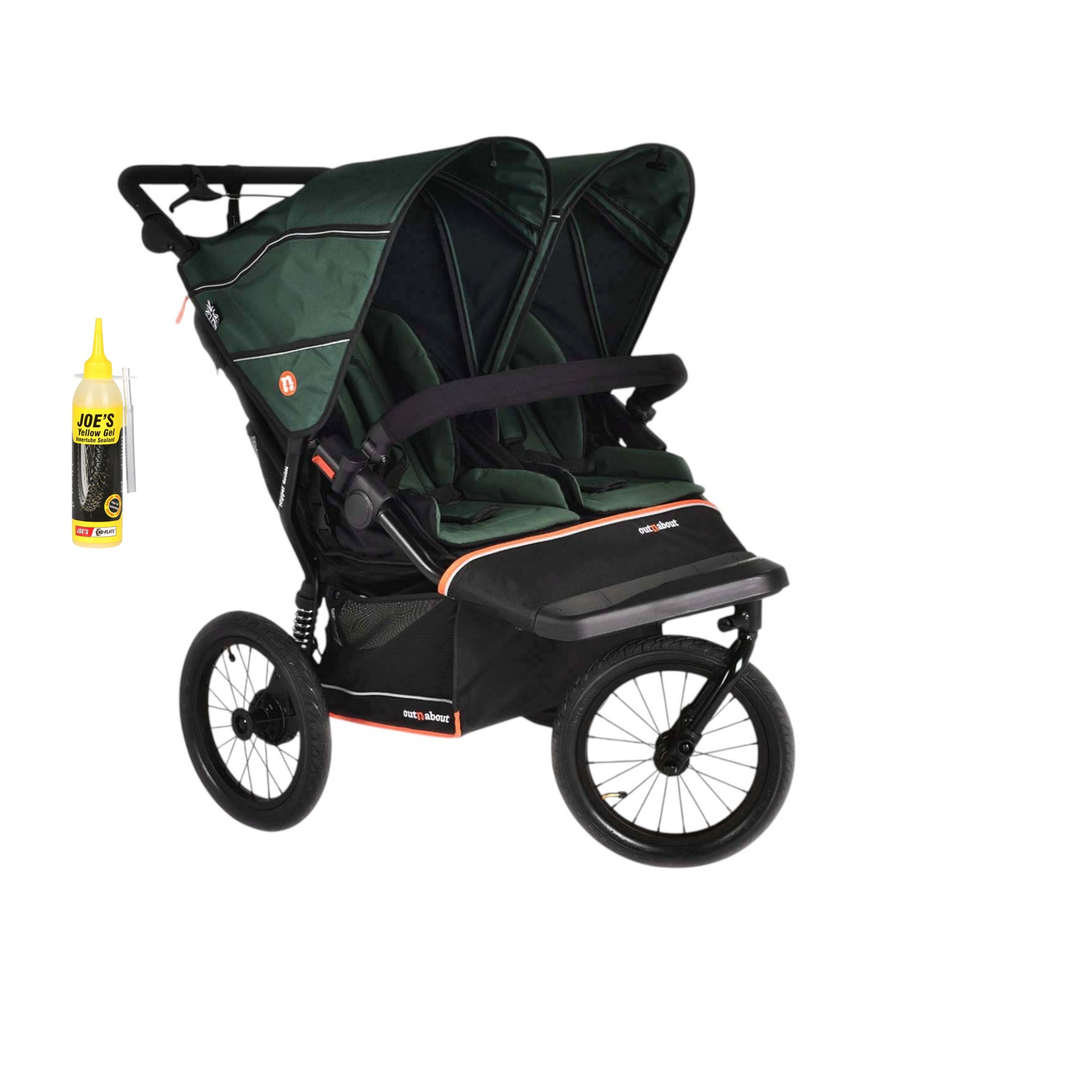 Out n About Nipper PLUS V6 Double in Sycamore Green colour way.