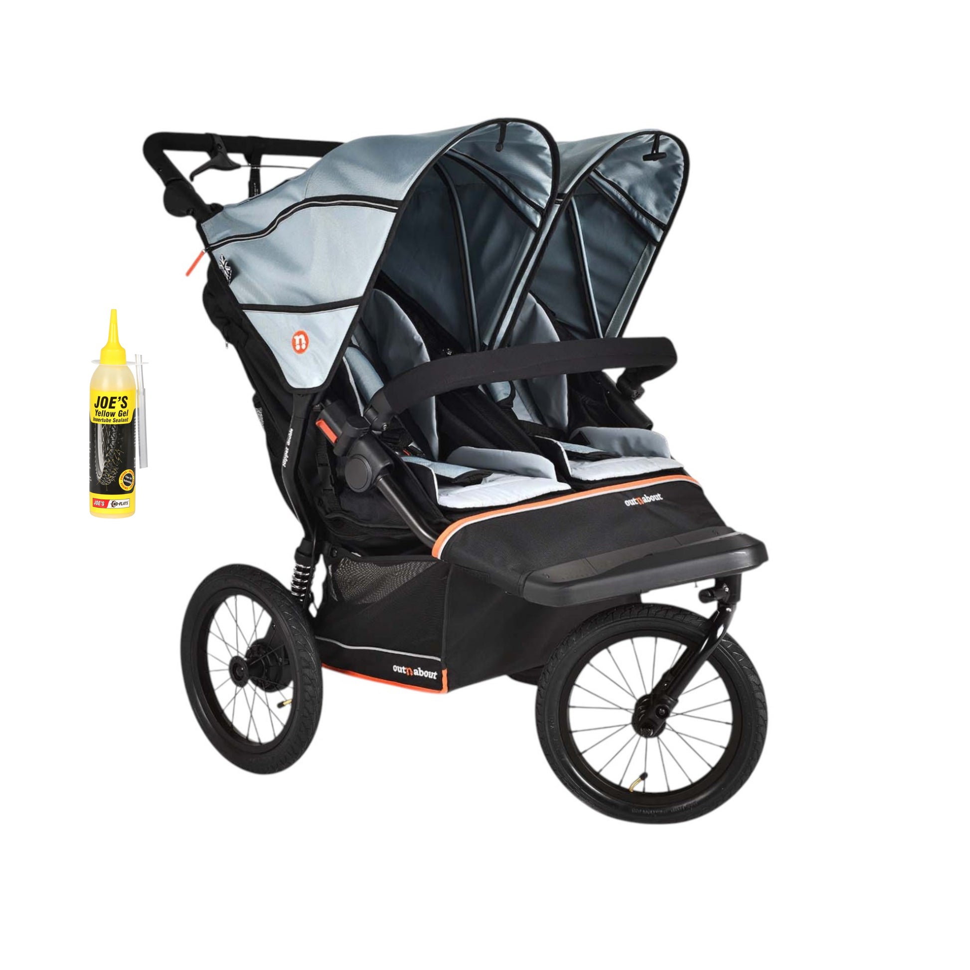 Out n About Nipper PLUS V6 Double in Rocksalt Grey colour way.