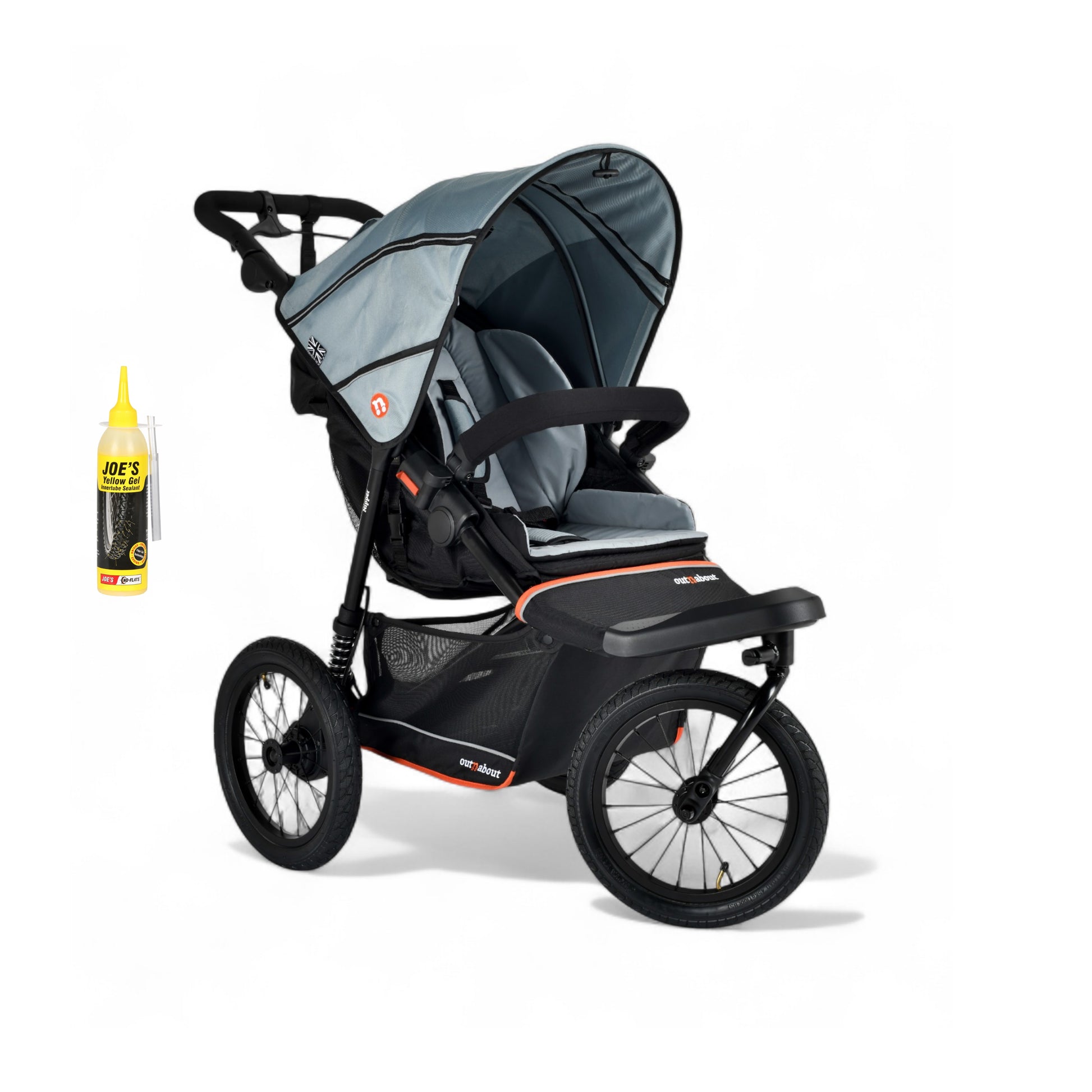 Out n About Nipper PLUS V6 Single in Rocksalt Grey colour way.