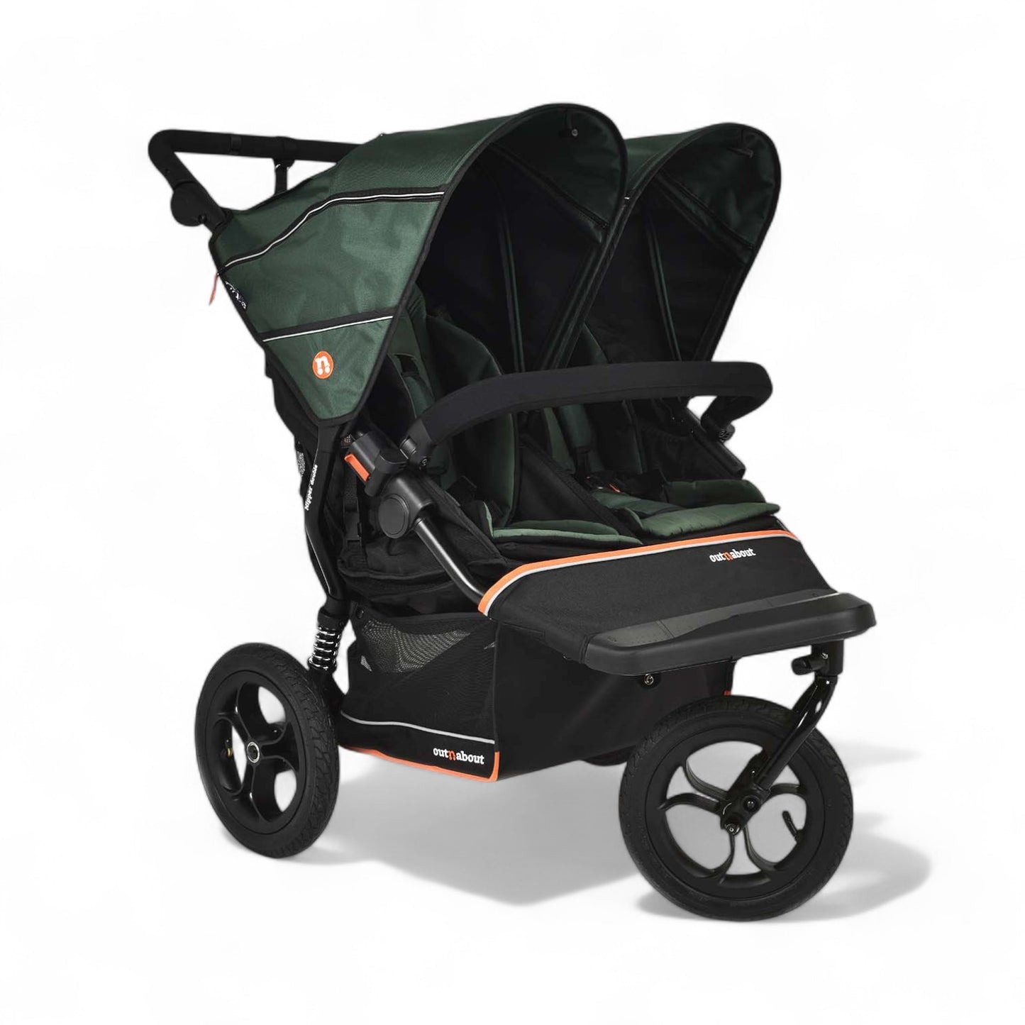 Out n About Nipper V6 Double Newborn and Toddler Bundle in Sycamore Green