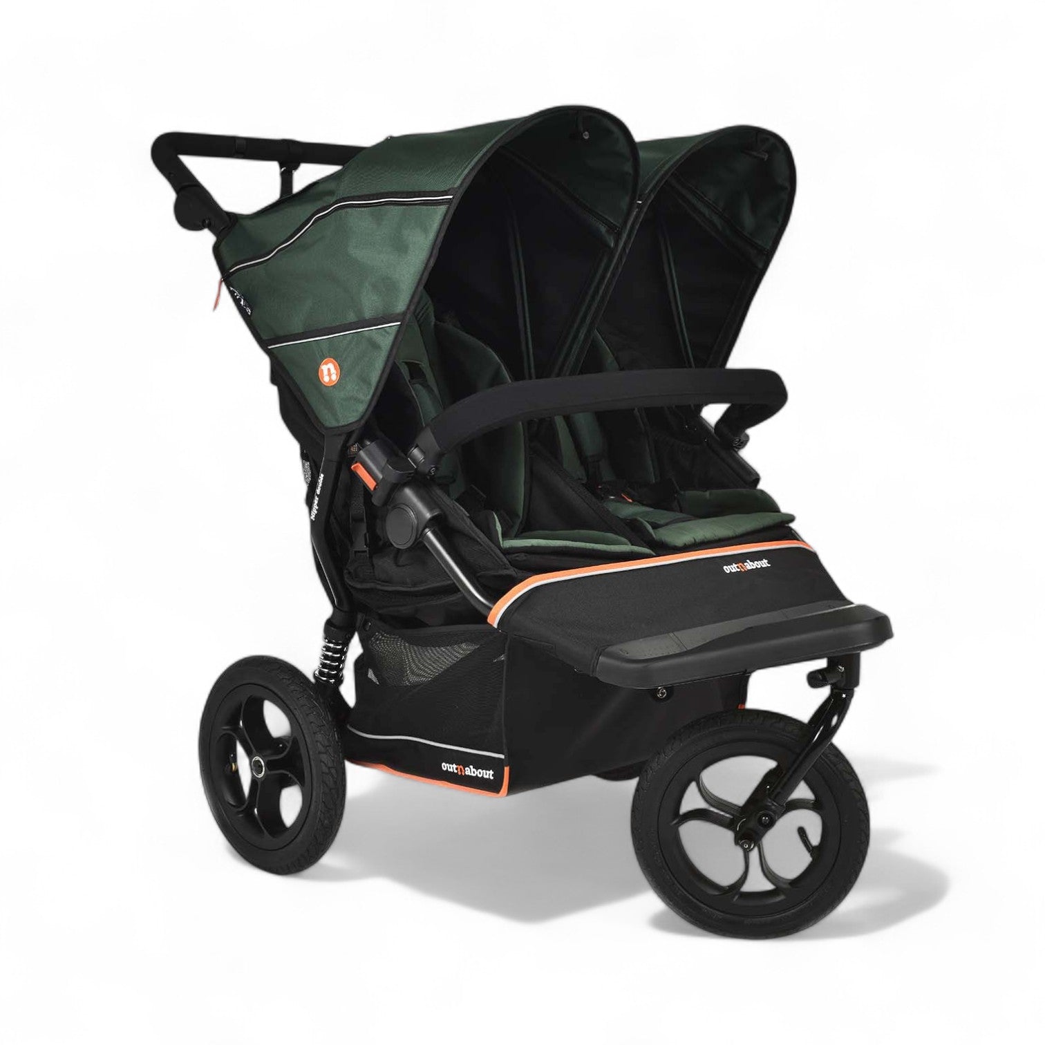 Out n About Nipper V6 Double Newborn and Toddler Bundle in Sycamore Green