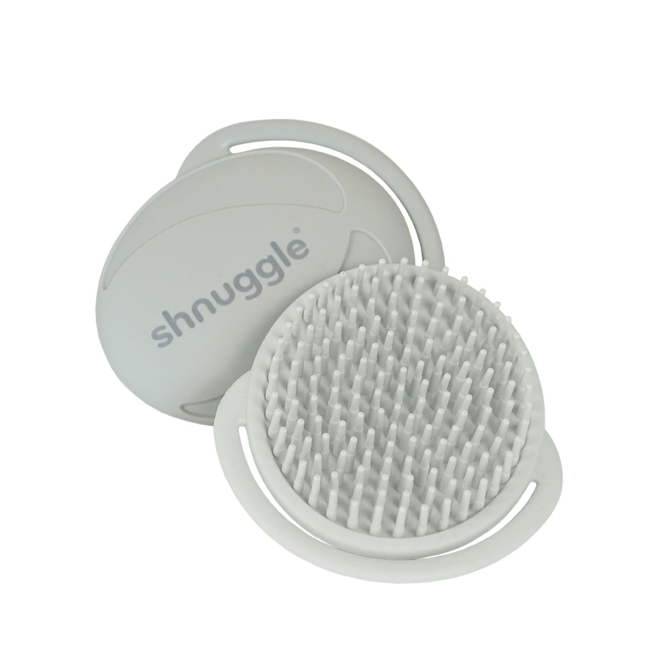 Shnuggle baby bath brush in grey