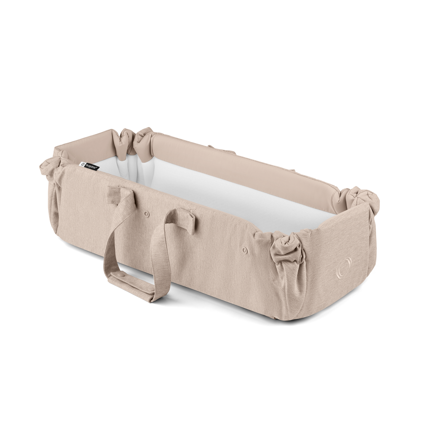 Bugaboo baby nest in desert taupe colourway to fit inside various pushchairs.