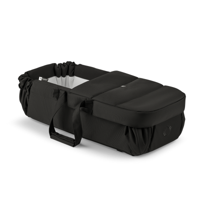 Bugaboo baby nest in black colourway to fit inside various pushchairs.
