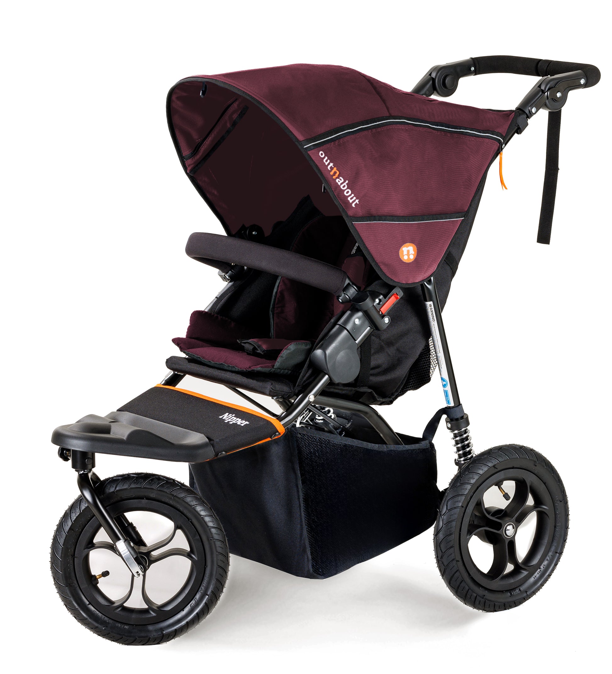 Out N About single nipper in bramble berry red