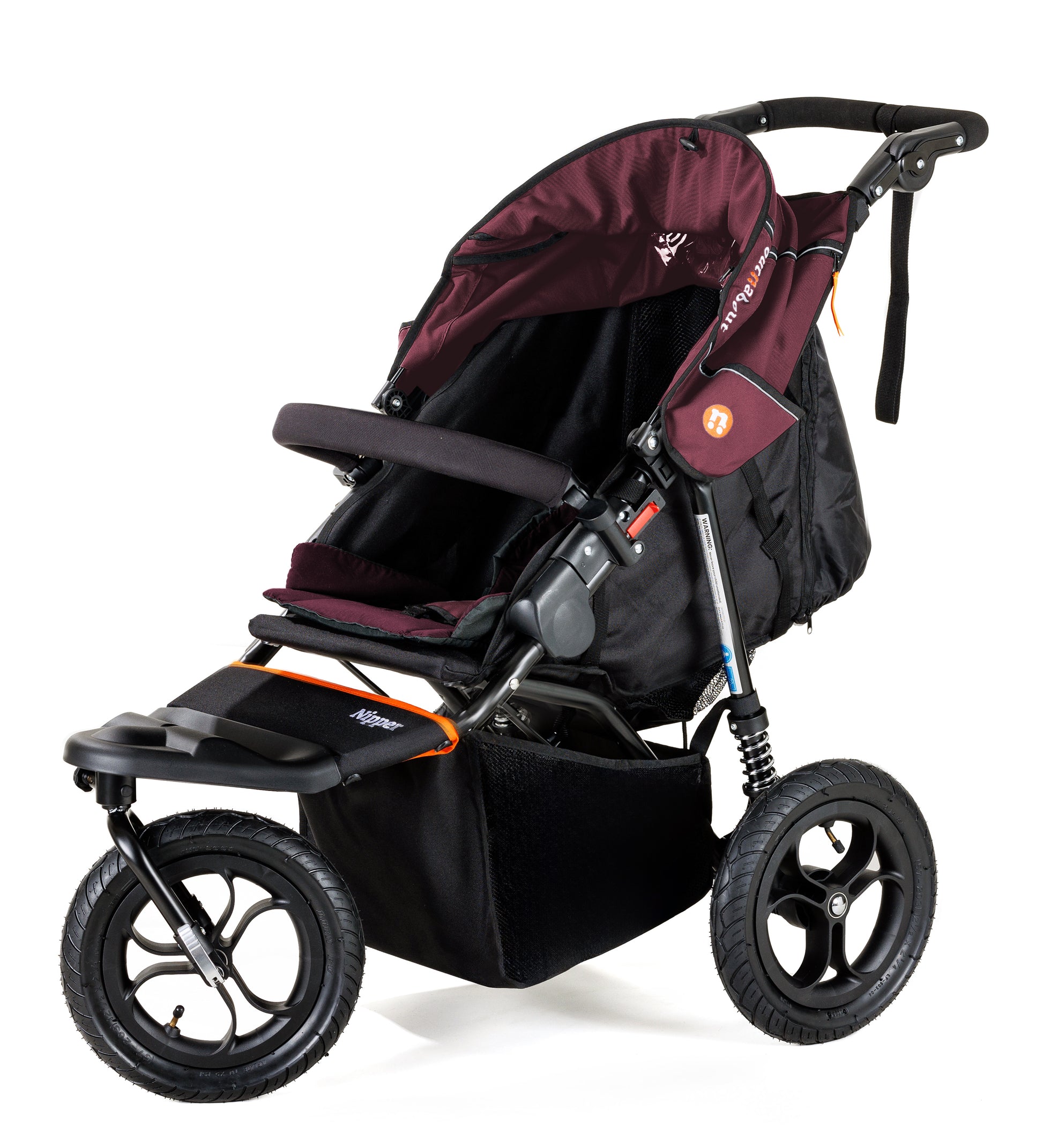 Out N About single nipper in bramble berry red