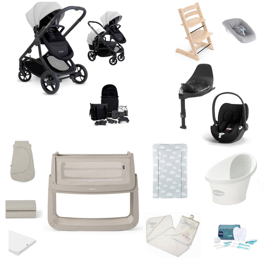 Icandy Orange 4 Pushchair & carrycot in glacier complete with all babies essential including car seat, tripp trapp highchair, crib and bath.