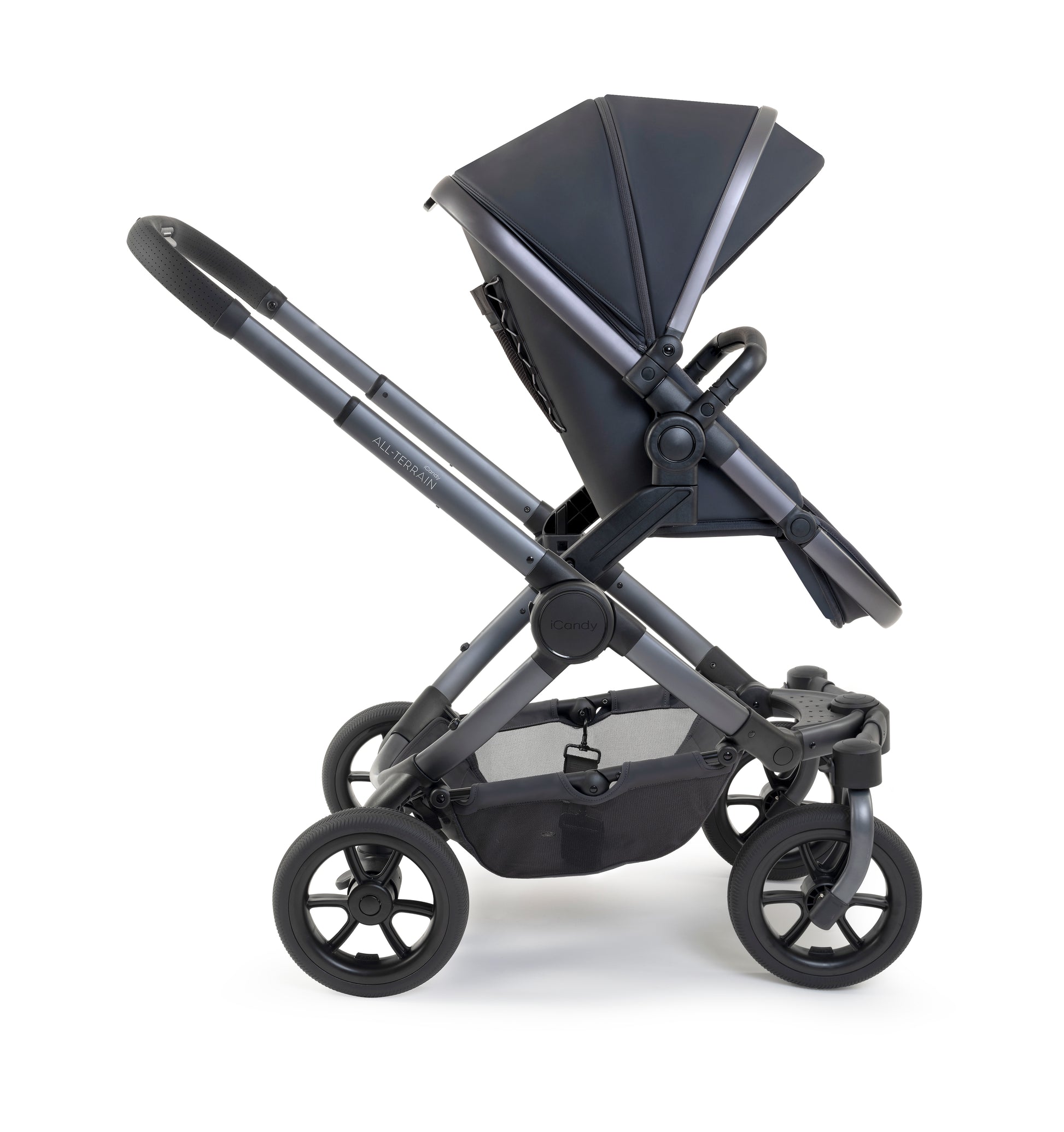 iCandy Peach 7 All Terrain in Storm showcasing high quality pushchair