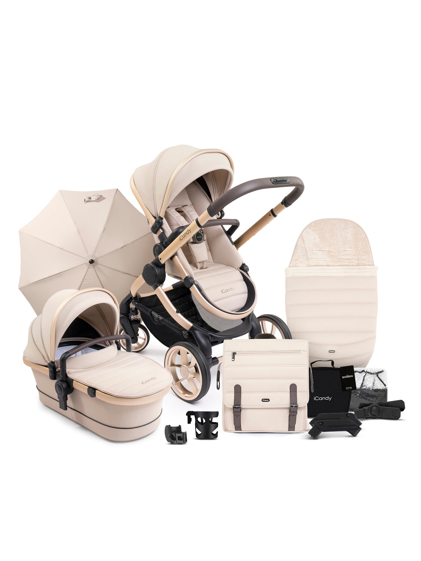 iCandy Peach 7 Biscotti pushchair complete with accessories