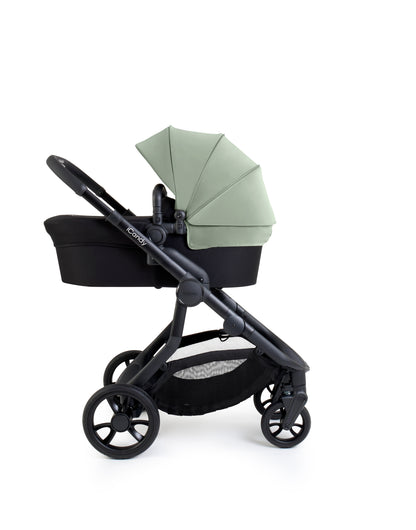 The iCandy Orange 4in Pistacio as a complete bundle, showcasing a range of accessories.