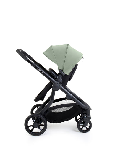 The iCandy Orange 4in Pistacio as a complete bundle, showcasing a range of accessories.