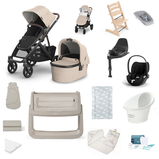 UPPAbaby Vista V3 Pushchair & carrycot in liam, complete with all babies essential including car seat, tripp trapp highchair, crib and bath.