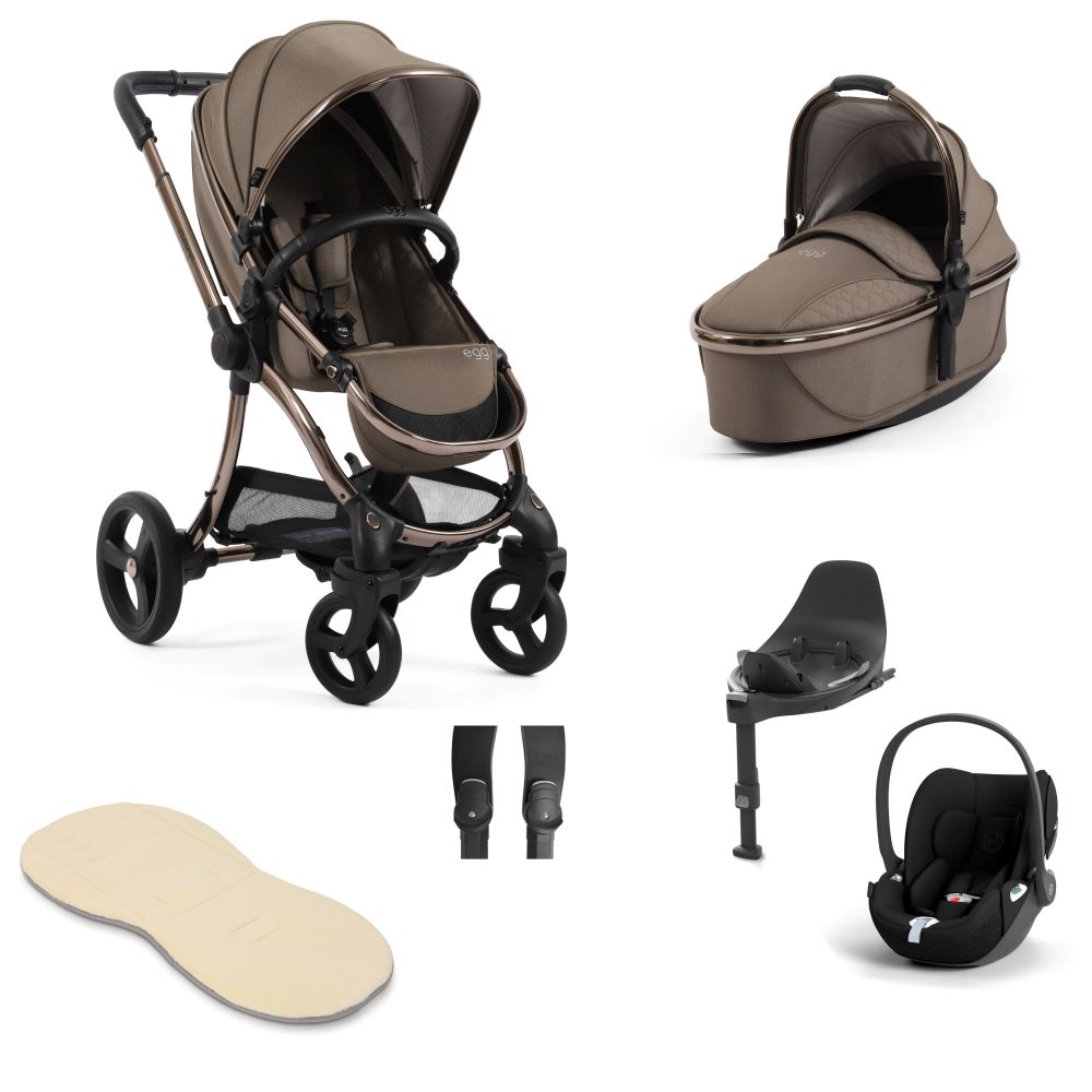 Egg 3 stroller in Mink with cloud t and base