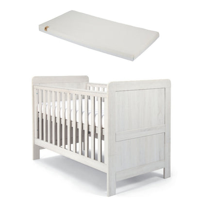 Mamas & Papas Atlas Cot Bed With a CuddleCo Lullaby Mattress