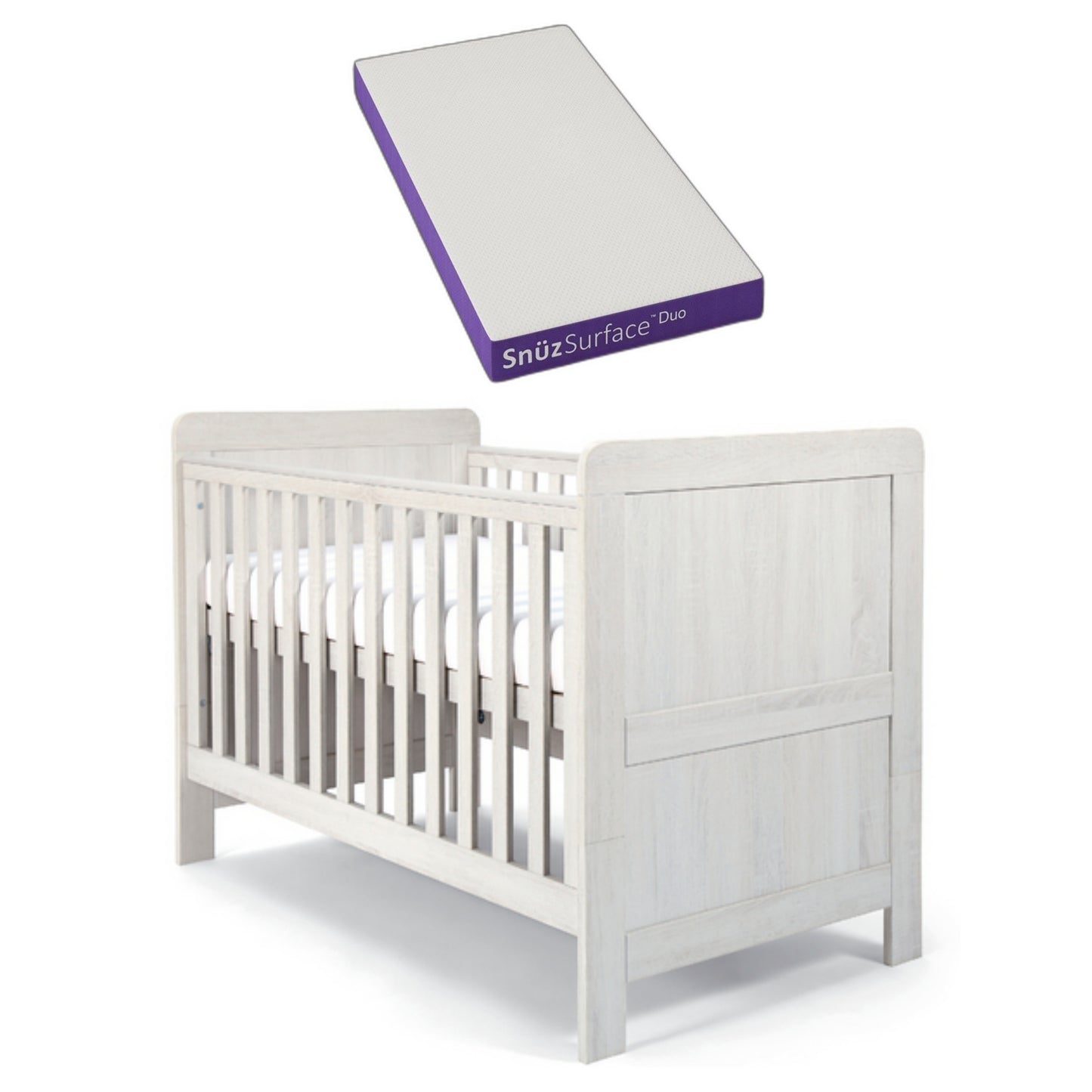 Mamas & Papas Atlas Cot Bed With a Snuz Duo Mattress
