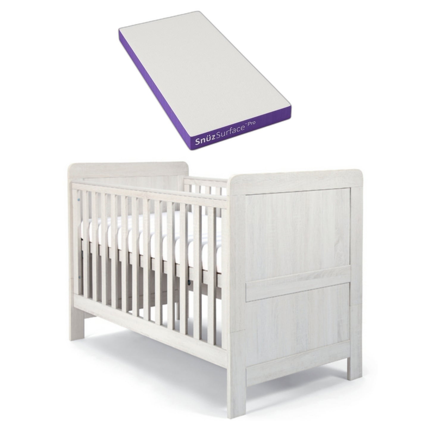 Mamas & Papas Atlas Cot Bed With a Snuz Pro Mattress
