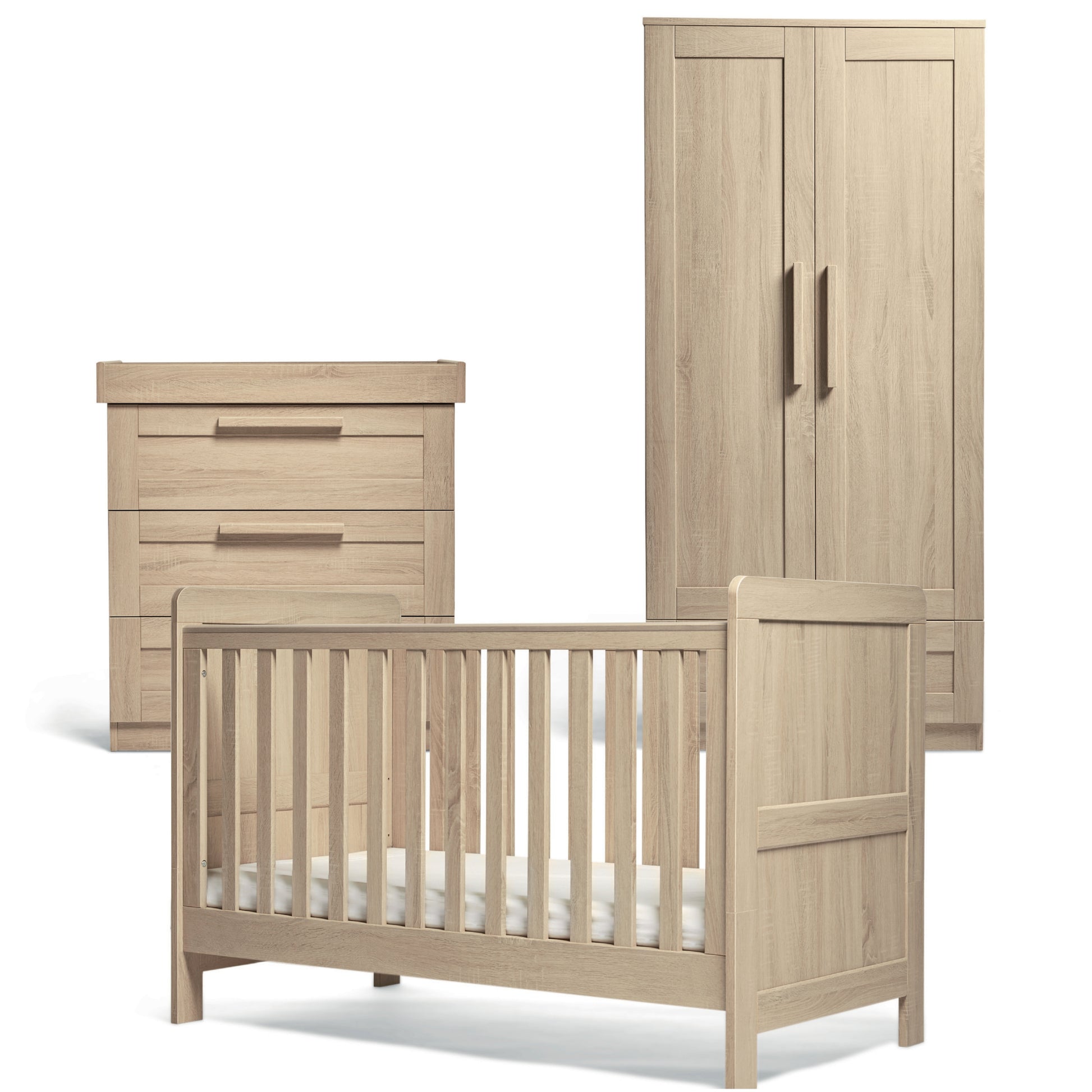 Mamas and Papas 3 piece bundle with cot bed, dresser and a wardrobe