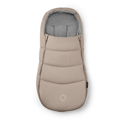 Bugaboo Universal footmuff in desert taupe colourway.