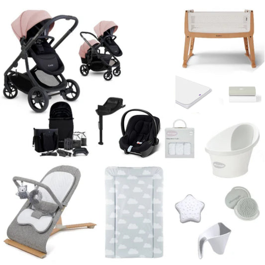 iCandy Orange 4 Pushchair & carrycot in Rose, complete with all babies essential including car seat, crib, bath and bath time accessories.