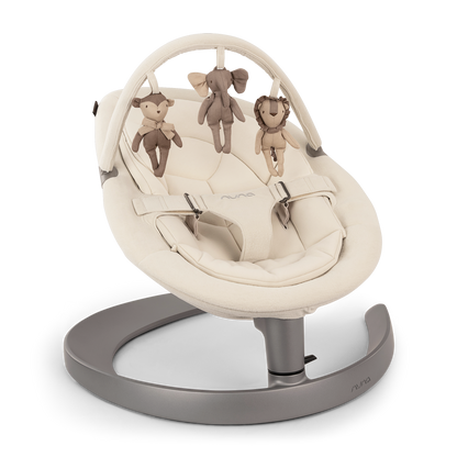 Nuna Leaf Grow bouncer in cloud colourway.