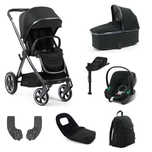 Oyster 4 Stroller Black Olive with carrycot and aton b2 car seat