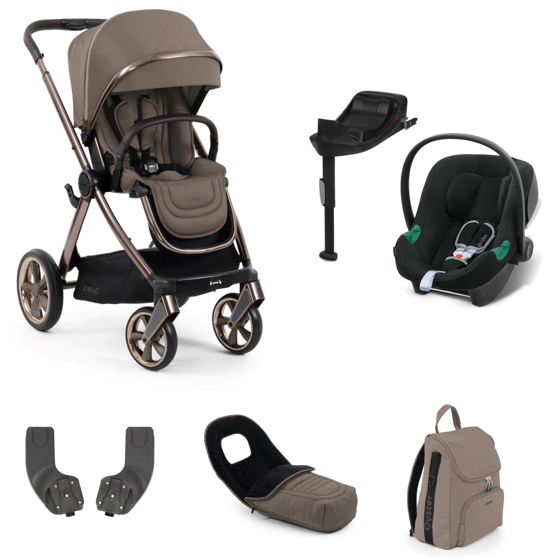 Oyster 4 Stroller mink with aton b2 car seat