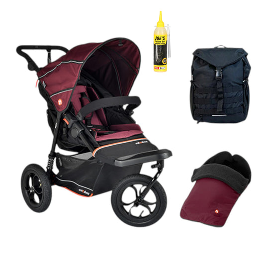 Out n About Nipper V6 Single Adventure Bundle in Bramble Berry Red