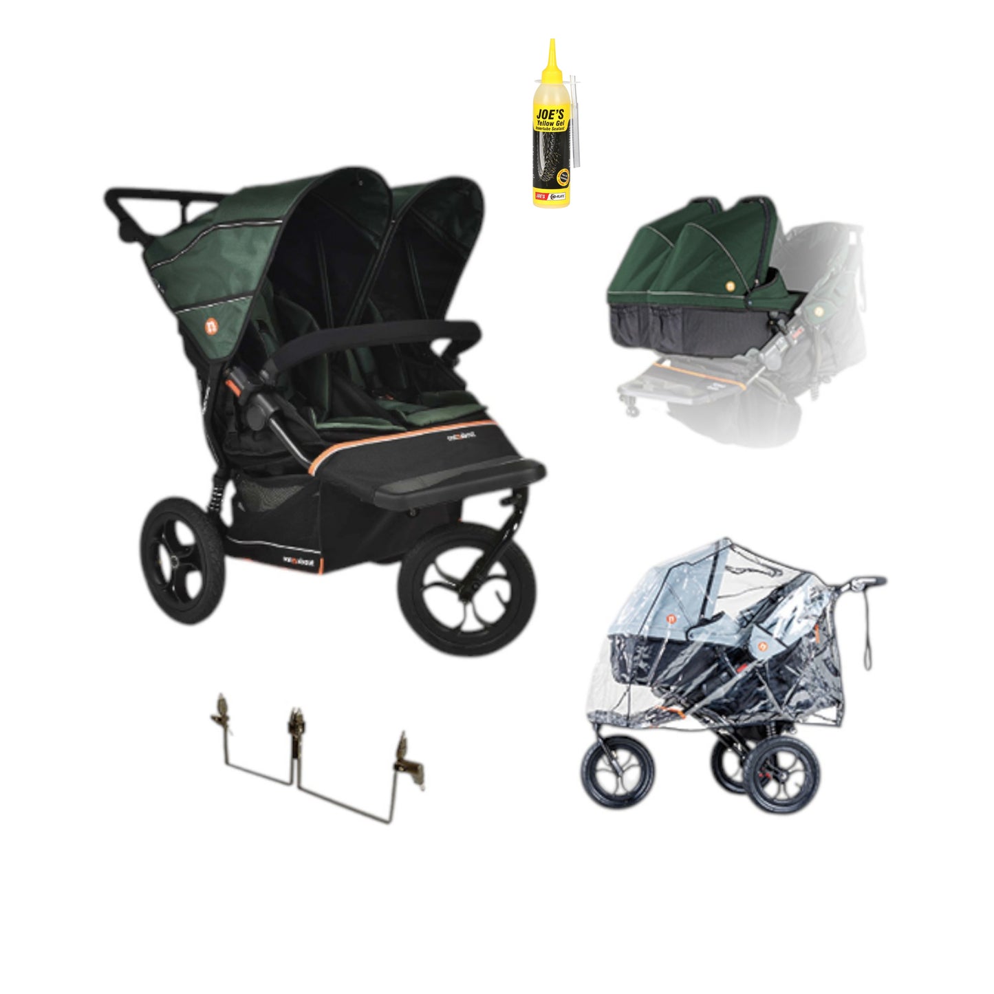 Out n About Nipper V6 Twin Bundle in Sycamore Green