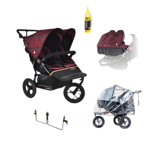 Out n About Nipper V6 Twin Bundle in Bramble berry red
