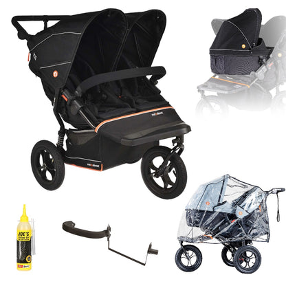 Out n About Nipper V6 Double Newborn and Toddler Bundle in Summit Black