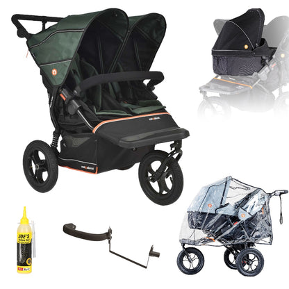 Out n About Nipper V6 Double Newborn and Toddler Bundle in Sycamore Green